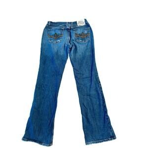 LUCKY BRAND BOOT Women 10/30” Zip Fly Embroidered Jeans MADE USA